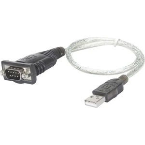 Manhattan USB 1.1 adaptér [1x USB 1.1 zástrčka A - 1x D-SUB zástrčka 9-pólová] 205146 pozlátené kontakty