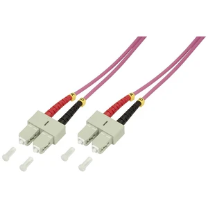 LogiLink FP4SC10 optické vlákno LWL prepojovací kábel [1x zástrčka SC - 1x zástrčka SC] 50/125 µ Multimode OM4 10.00 m