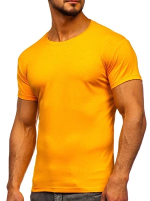 Oranžové pánske tričko bez potlače Bolf 2005
