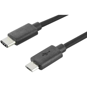 Digitus #####USB-Kabel USB 2.0 #####USB-C™ Stecker, #####USB-Micro-B Stecker 1.80 m čierna guľatý, obojstranne zapojiteľ