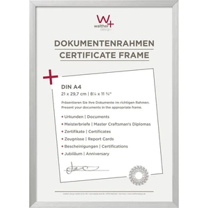 walther+ design AJ130S vymeniteľný fotorámček Formát papiera: A4  strieborná