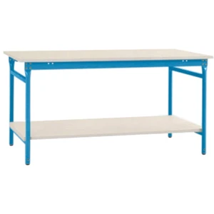 Manuflex BB5201.5012 Kompletný príručný stolík BASIS stacionárne s melamínovou doskou + medzipolica, š xhxv: 750 x 500 x