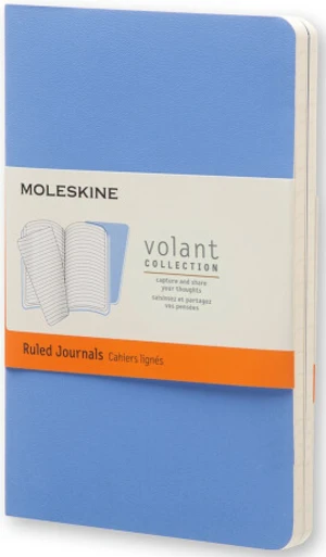 Moleskine - zápisníky Volant - 2ks světle modré, linkované S