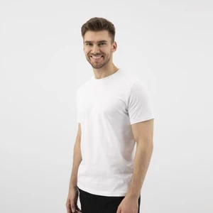 Wojas Bílé Pánské Tričko S Krátkým Rukávem Bez Límečku