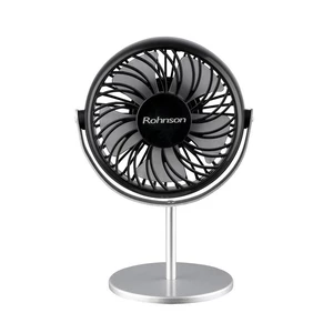 Ventilátor stolový Rohnson R-809 čierny/strieborný stolný ventilátor • výkon 5V DC • 5 lopatiek • 2 rýchlosti • tichá prevádzka • nastaviteľný uhol sk