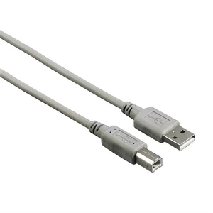 Kábel Hama USB / USB-B, 3m (29100) sivý predlžovací kábel • 1× USB samec, 1× USB (samica) • rozhranie USB 2.0 • max. prenosová rýchlosť 480 Mbit/s • o