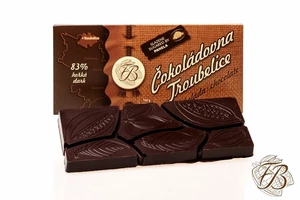 Čokoláda Troubelice hořká 83%, 45g,Čokoláda Troubelice hořká 83%, 45g