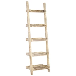 Ladder cabinet 75x37x205 cm solid mango wood white