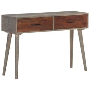 Console Table Gray 43.3"x13.8"x29.5" Solid Rough Mango Wood