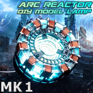 2021 New MK1 1:1 Scale Arc Reactor USB LED Light Action Model Building Kits DIY Model Lamp Toys Chest Lamp With Remote C