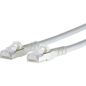 Metz Connect 1308451588-E RJ45 sieťové káble, prepojovacie káble CAT 6A S/FTP 1.50 m biela s ochranou 1 ks