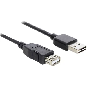 Delock #####USB-Kabel USB 2.0 #####USB-A Stecker, #####USB-A Buchse 3.00 m čierna obojstranne zapojiteľná zástrčka, pozl