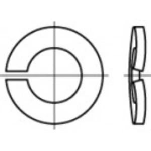 TOOLCRAFT  105788 pérové podložky Vnútorný Ø: 5.1 mm  DIN 128   pružinová ocel  100 ks