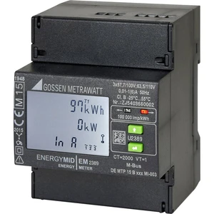 Gossen Metrawatt U2389-V021 trojfázový elektromer s pripojením meniča  digitálne/y  Úradne schválený: áno  1 ks