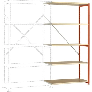 Manuflex RP1115.2001 prístavný modul regálu oddelenia  (š x v x h) 1000 x 2000 x 800 mm    drevená podlaha