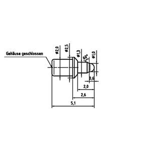 PTR 5099-D-2.0N-AU-1.0C presný testovací hrot