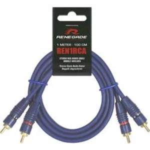 Cinch kabel Renegade Ren1RCA, 1.00 m, modrá