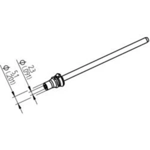 Konický odsávací hrot Ersa 0742ED2351H/SB 0742ED2351H/SB, 79.25 mm, 1 ks