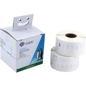 G&G etikety v roli 89 x 36 mm papír bílá 520 ks permanentní 14983 přepravní štítky