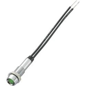 Neonová signálka Sedeco, Ø 7,2 mm, polykarbonát, zelená