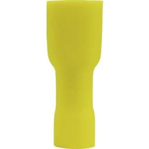 Faston zásuvka Vogt Verbindungstechnik 3947S 6.3 mm x 0.8 mm, 180 °, plná izolace, žlutá, 1 ks
