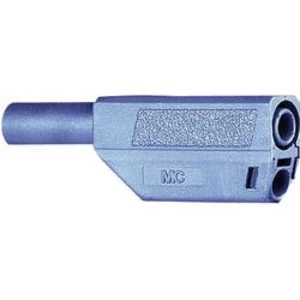 Lamelový konektor Ø 4 mm MultiContact 22.2657-23, zástrčka rovná, modrá