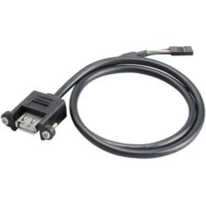 USB 2.0 kabel Akasa AK-CBUB06-60BK, 60.00 cm, černá