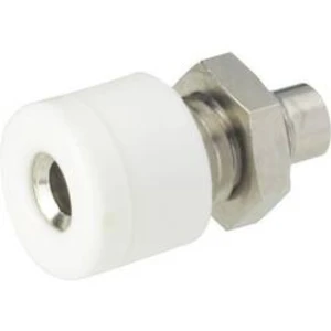 Laboratorní konektor Ø 2,6 mm, zásuvka vest. vertikální, bílá