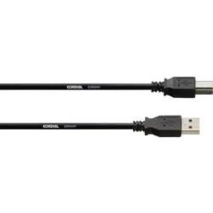 USB 2.0 kabel Cordial CUSB 5, 5.00 m, černá
