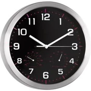 Quartz nástěnné hodiny Mebus 41882, vnější Ø 30 cm, hliník