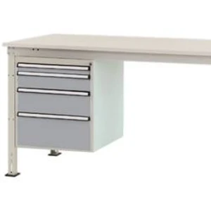 Manuflex ZB4763.9006 Vestavné pouzdro, Nutzhohe stacionárně 500 mm s 4 šuplíky. Pro stolní hloubka 1000 mm