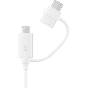 Kabel pro mobilní telefon Samsung EP-DG930DWEGWW, [1x USB - 1x microUSB, USB-C™ zástrčka], 1.50 m, bílá