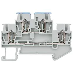 Dvojitá svorka přípojka s pružinovým protitahem Siemens 8WH20204CF00, šedá, 50 ks