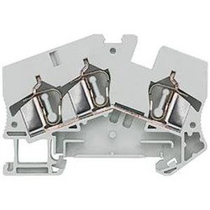 Průchodková svorka přípojka s pružinovým protitahem Siemens 8WH25030AH00, šedá, 50 ks