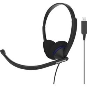 Headset k PC s USB na kabel KOSS CS200 na uši černá