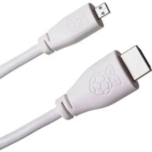 Raspberry Pi® HDMI kabel 1.00 m bílá, C-SB-HDMI1M