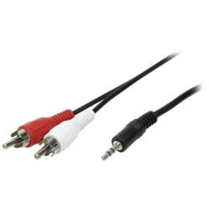 Cinch / jack audio kabel LogiLink CA1043, 5.00 m, černá (matná)
