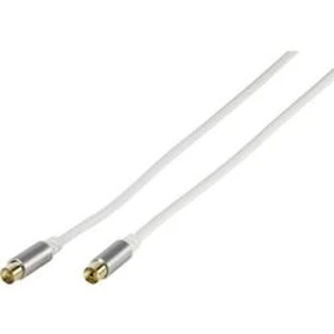 Antény, SAT, TV, přijímač kabel Vivanco 43156, 110 dB, stíněný, pozlacené kontakty, 3.00 m, bílá