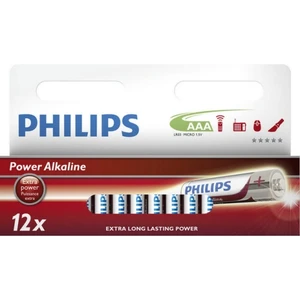 Mikrotužkové baterie AAA Power Alkaline LR03 P12W alkalické v boxu