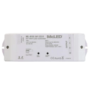 RF a Wifi přijímač McLED řízení jasu CCT RGBW 4 kanály 4x5A 12-36V ML-910.141.22.0