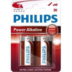Baterie C Philips Power Alkaline LR14 P2B/10 alkalické