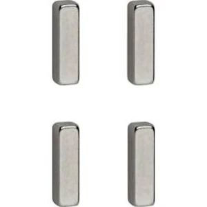 Maul 6169096 neodymový magnet, (š x v x h) 15 x 4 x 4 mm, obdélníkový, tyčový , stříbrná, 4 ks