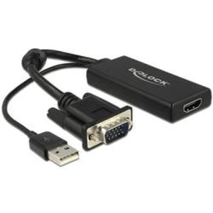 VGA / HDMI adaptér Delock 62668, černá