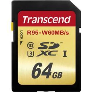 Paměťová karta SDXC, 64 GB, Transcend Ultimate TS64GSDU3, Class 10, UHS-I, UHS-Class 3