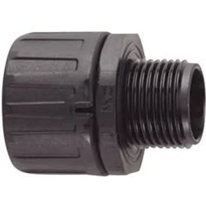 Hadicová spojka rovná HellermannTyton HG10-S-M12 166-21000, M12, 6.30 mm, černá, 1 ks