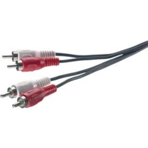 Připojovací kabel SpeaKa, 2x cinch zástr./2x cinch zástr., černý, 1,5 m