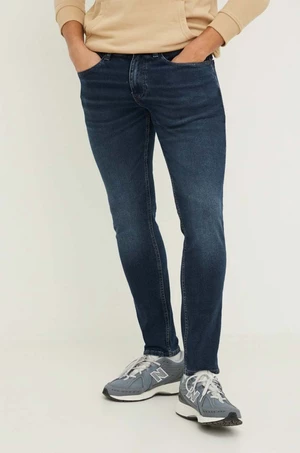 Džíny Tommy Jeans Austin pánské, tmavomodrá barva, DM0DM18141