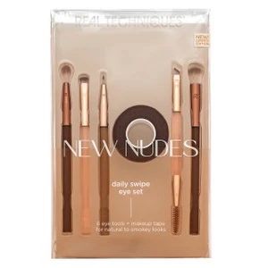 Real Techniques New Nudes Daily Swipe Eye Set sada štětců na oči