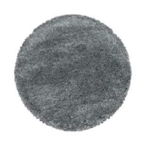 Kusový koberec Fluffy Shaggy 3500 light grey kruh-120x120 (průměr) kruh