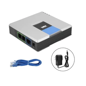 New Unlocked PAP2T SIP VOIP Phone Adapter with 2 FXS Phone Ports VoIP Gateway